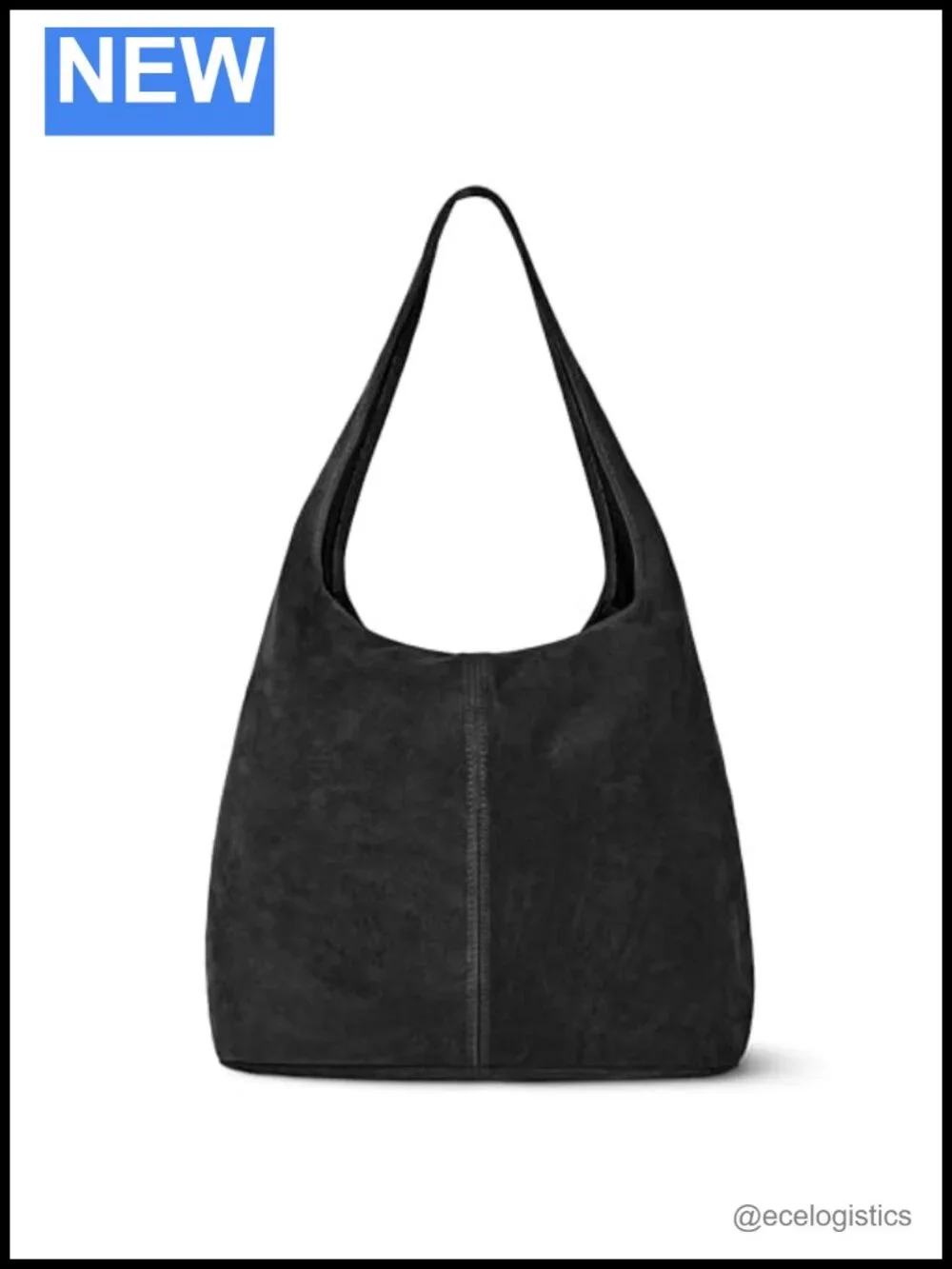 Genuine Suede Hobo Bag for Women with Zipper and Single Strap | Large Soft